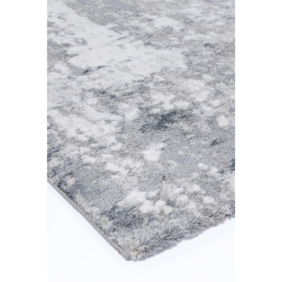 Yuzil Grey White Abstract Rug 200x290cm