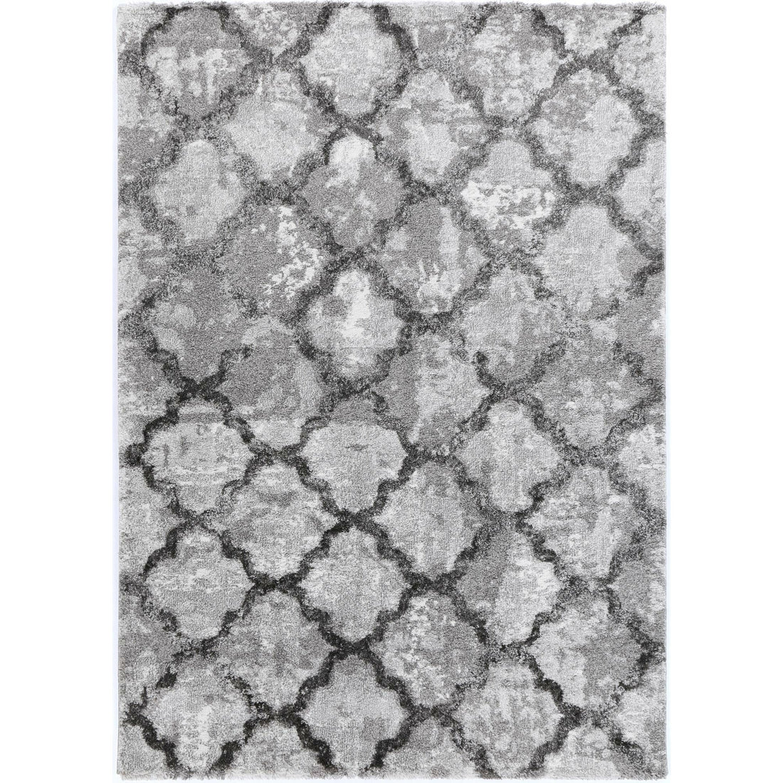 Yuzil Grey Lattice Rug 200x290cm