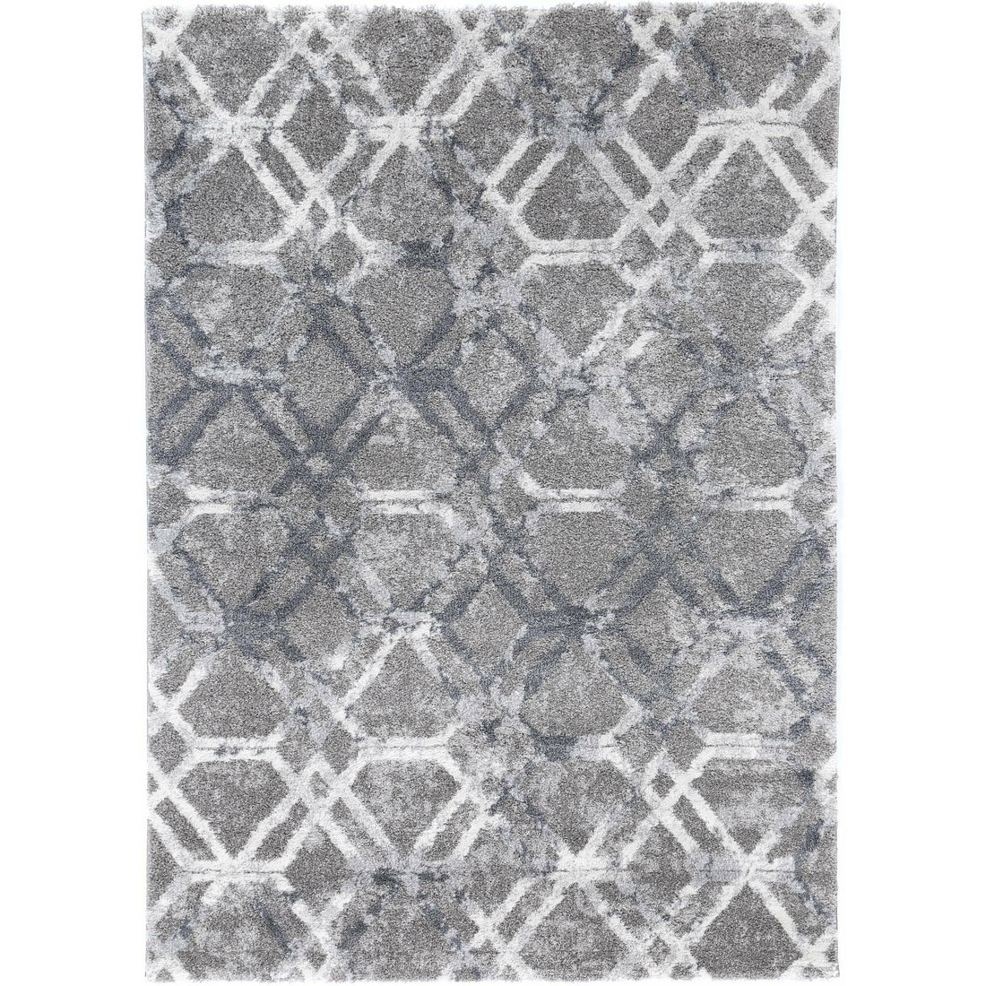 Yuzil Blue Lattice Rug 200x290cm