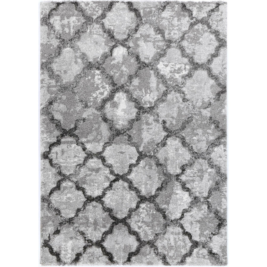 Yuzil Grey Lattice Rug 280x380cm