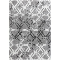 Yuzil Grey White Lattice Rug 280x380cm