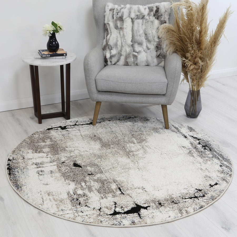 Vision Grey and Beige Abstract Rug 160x230cm