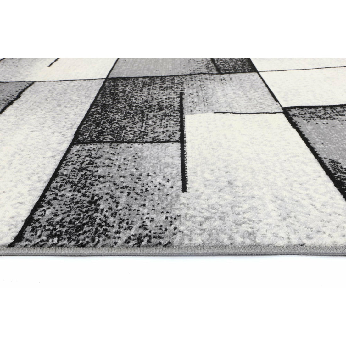 Allure Modern Squares Grey Rug 200x290 cm