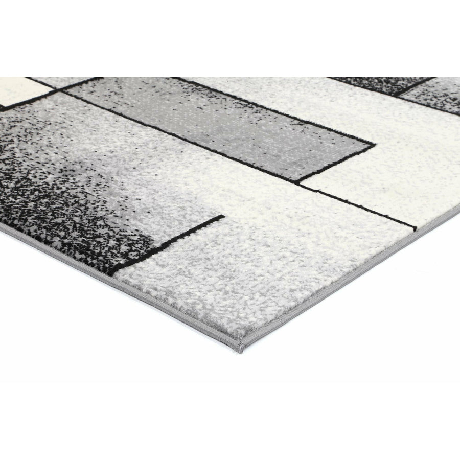 Allure Modern Squares Grey Rug 200x290 cm