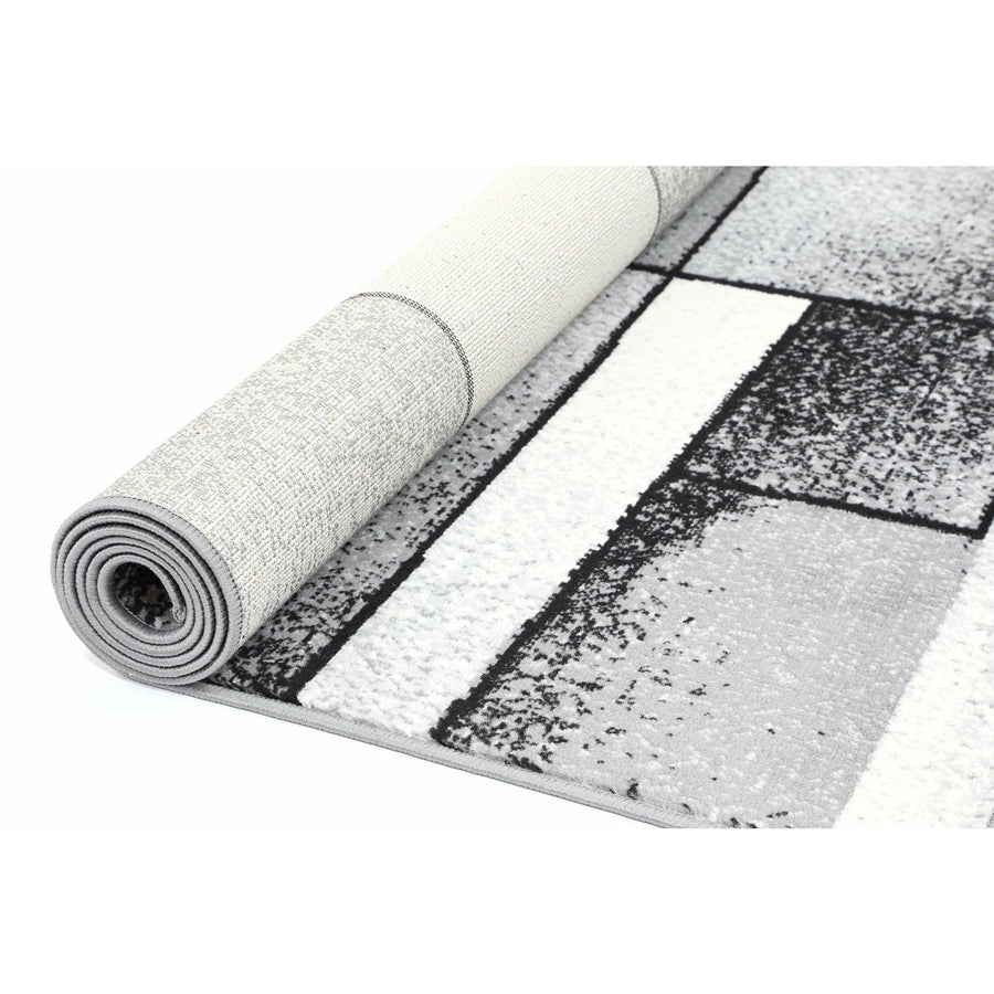 Allure Modern Squares Grey Rug 200x290 cm