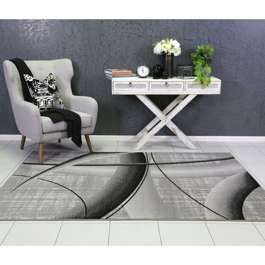 Allure Modern Artistic Grey Rug 240x330 cm