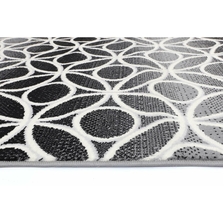 Allure Modern Geometric Grey Rug 80x300 cm