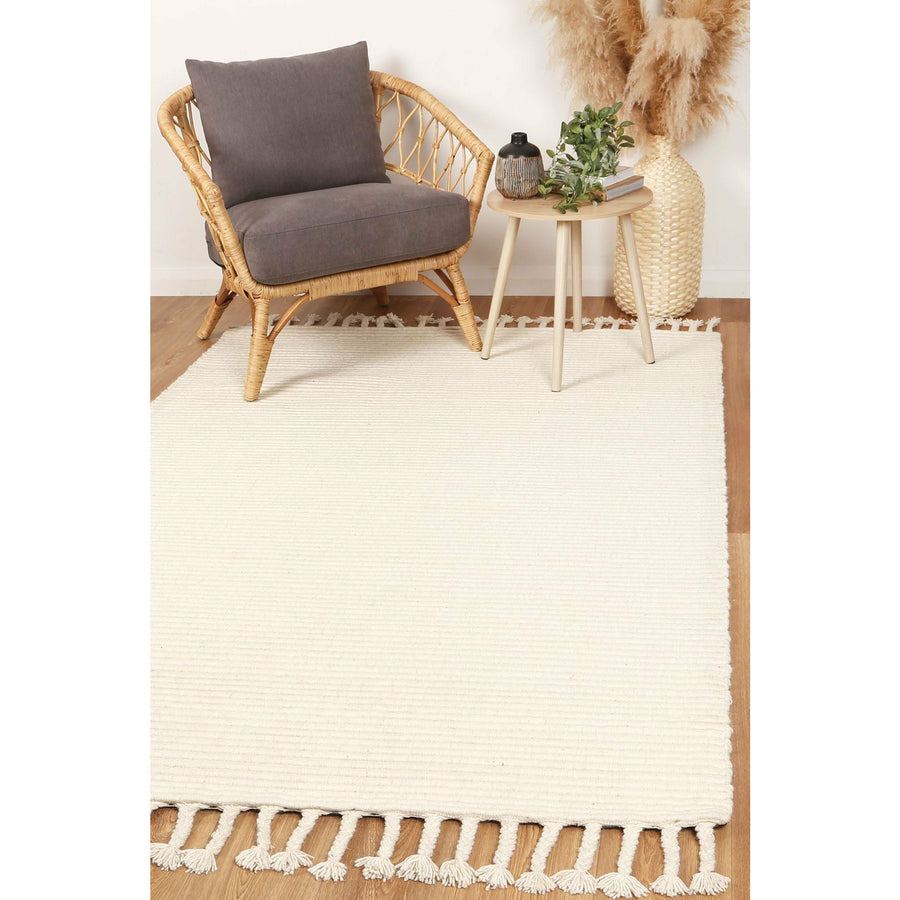 Leilani Modern Wool Cream Rug 160x230cm