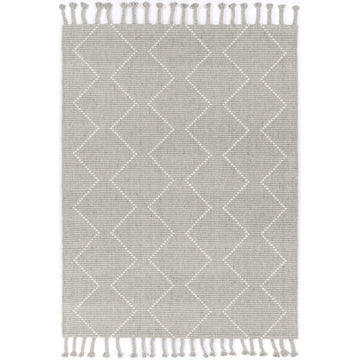 Leilani Diamond Tassel Grey Rug 160x230cm