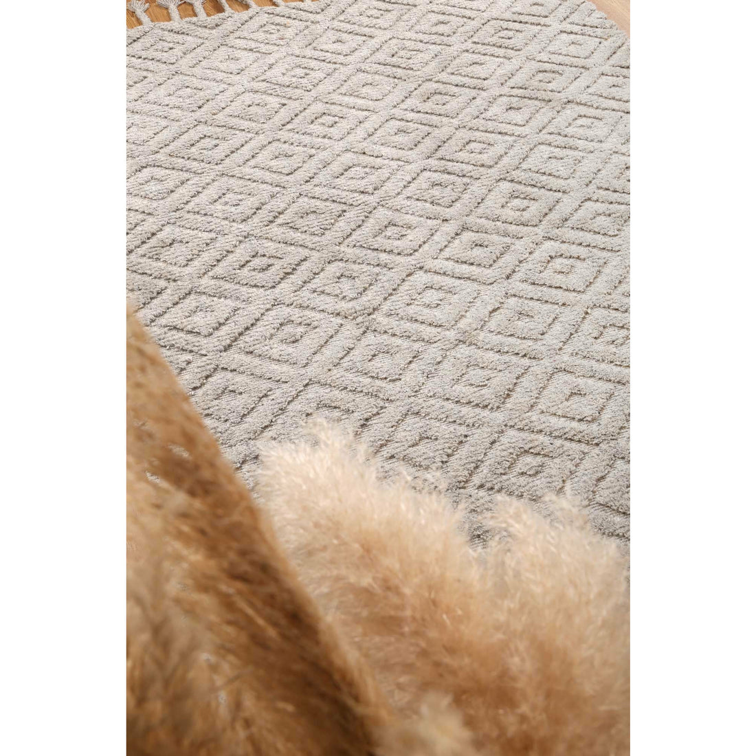 Leilani Plush Diamond Grey Rug 160x230cm