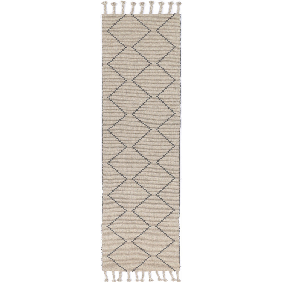 Leilani Diamond Tassel Ash Rug 300x400cm