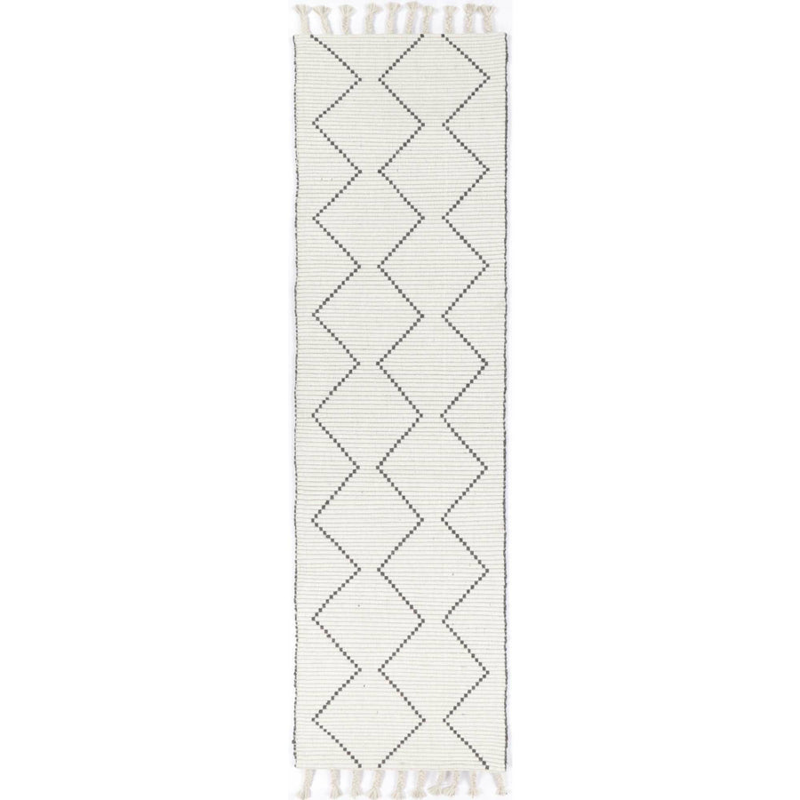 Leilani Diamond Tassel Cream Rug 80x300cm