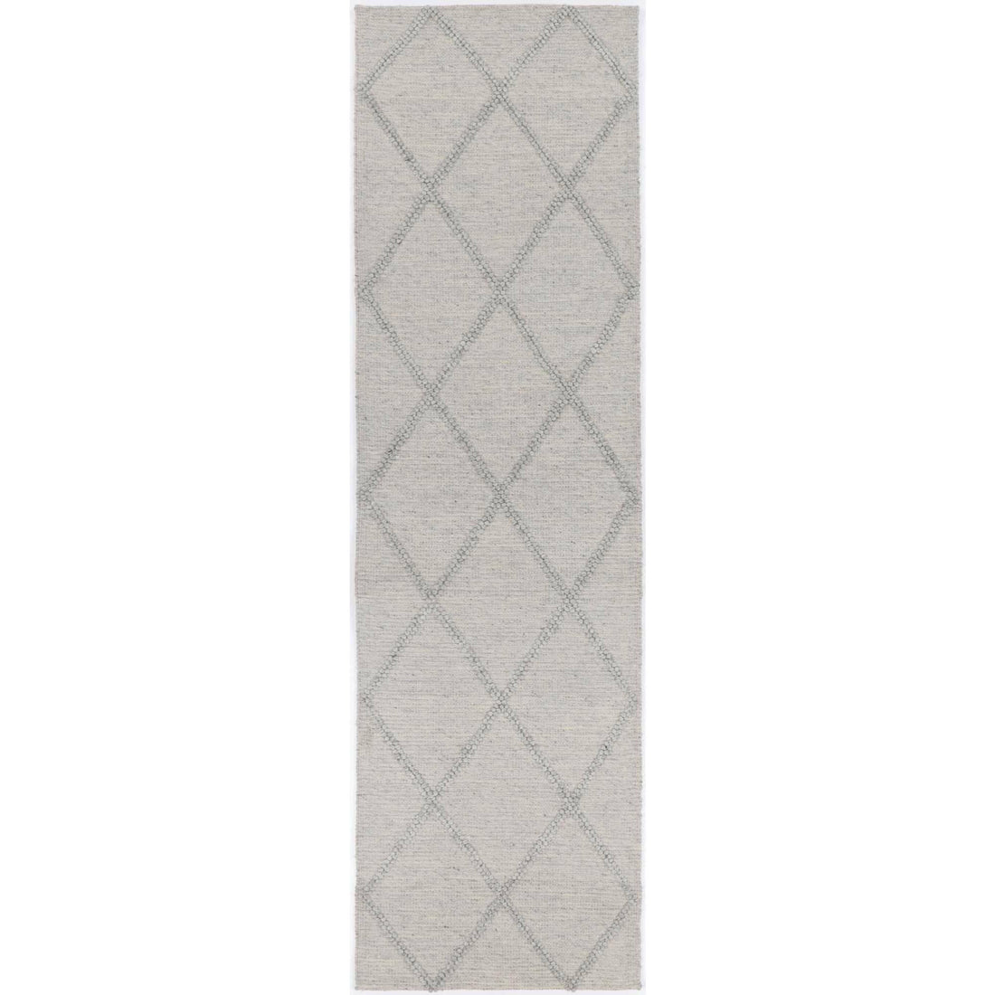 Leilani Diamond Braided Grey Rug 80x300cm