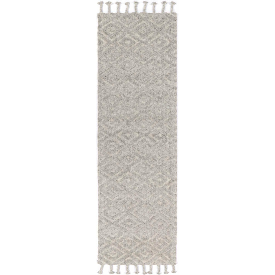 Leilani Plush Diamond Grey Rug 80x300cm