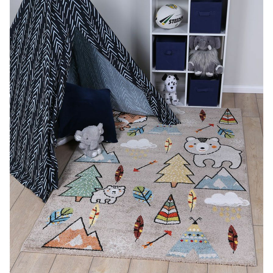 Nova Kids Beige Adventure Rug 120x170 cm