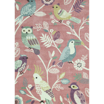 Nova Kids Pink Pastel Bird Rug 120x170 cm