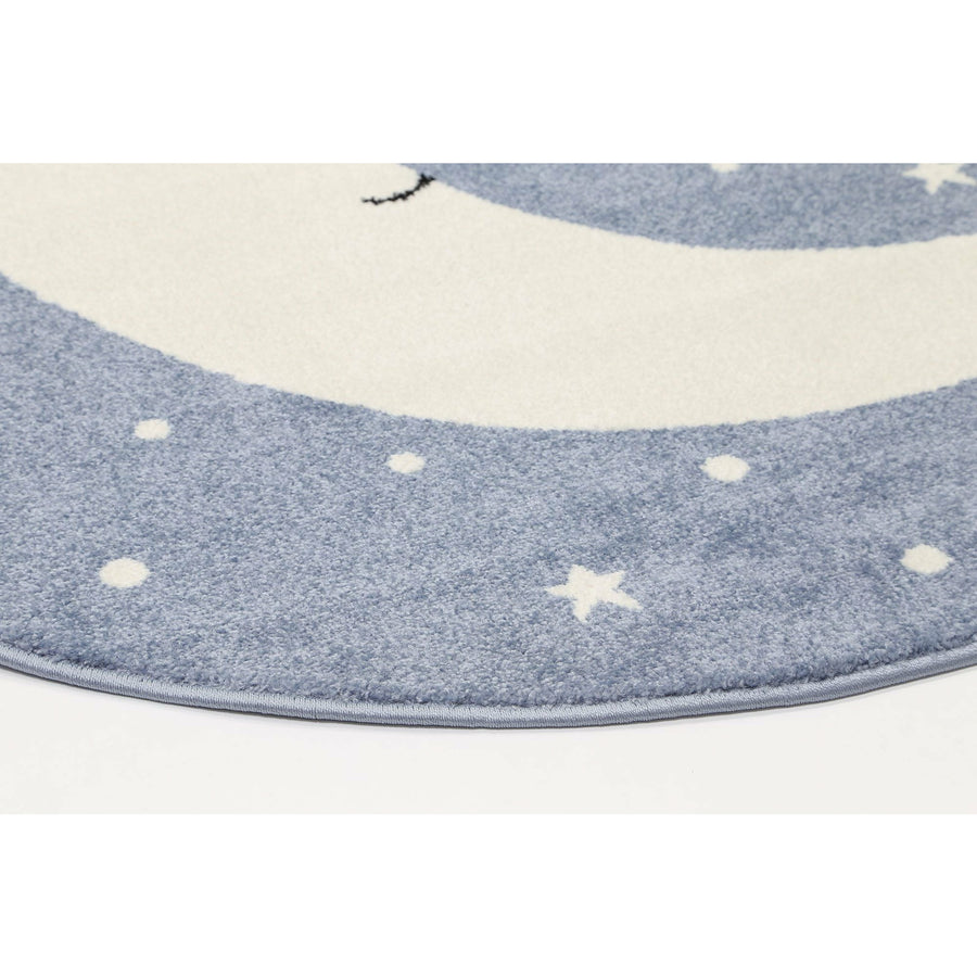 Nova Kids Blue Goodnight Moon Rug 133x133 cm Round