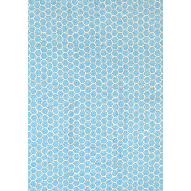 Illusion Blue Natural Cotton Rug 160x230