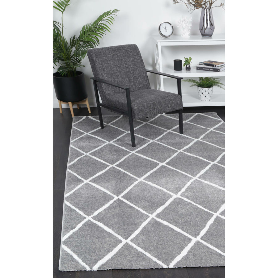 Windjana Diamond Grey Rug 160x230cm