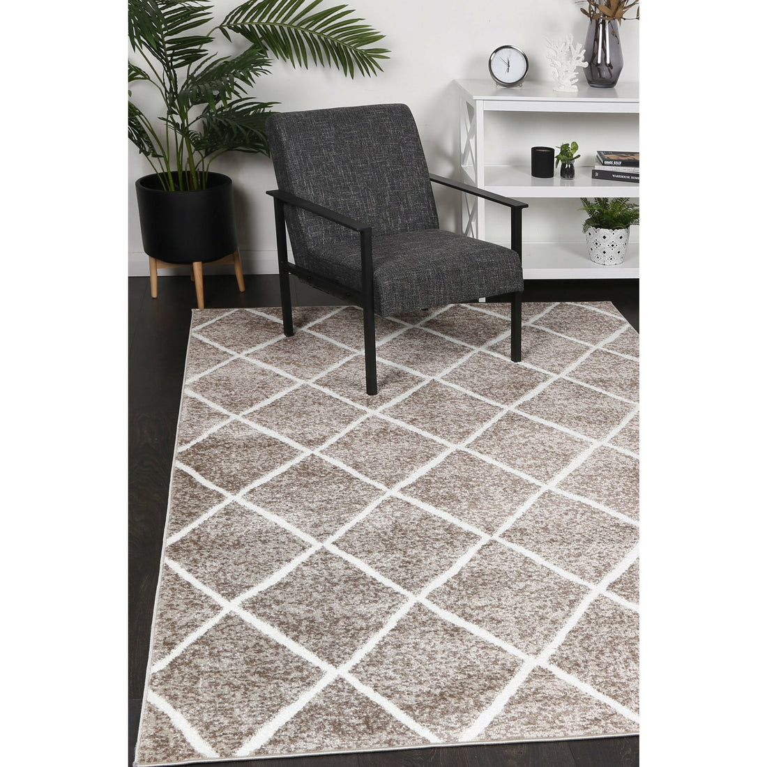 Windjana Diamond Mocha Rug 160x230cm