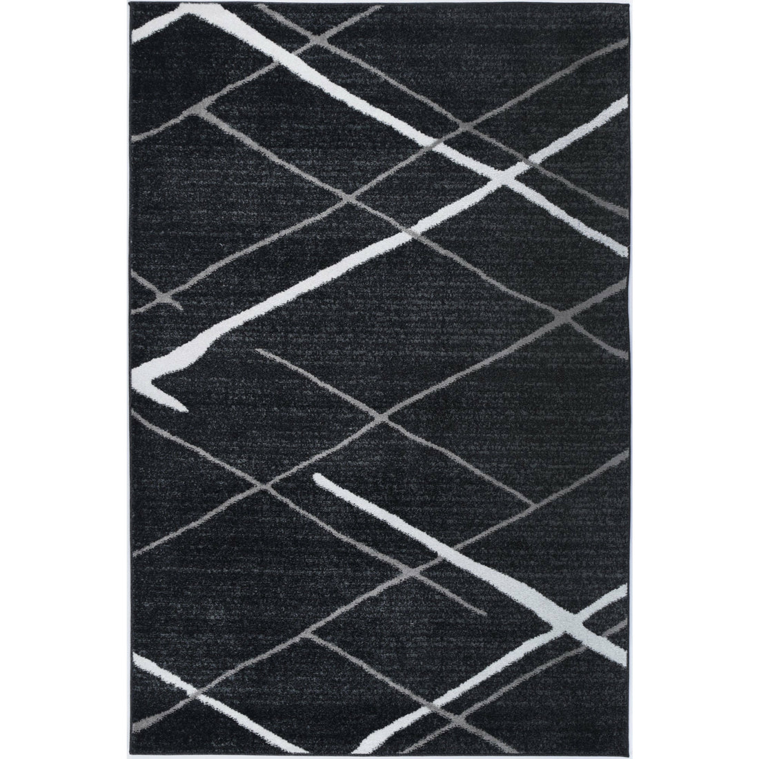 Windjana Abstract Stripe Charcoal Rug 160x230cm