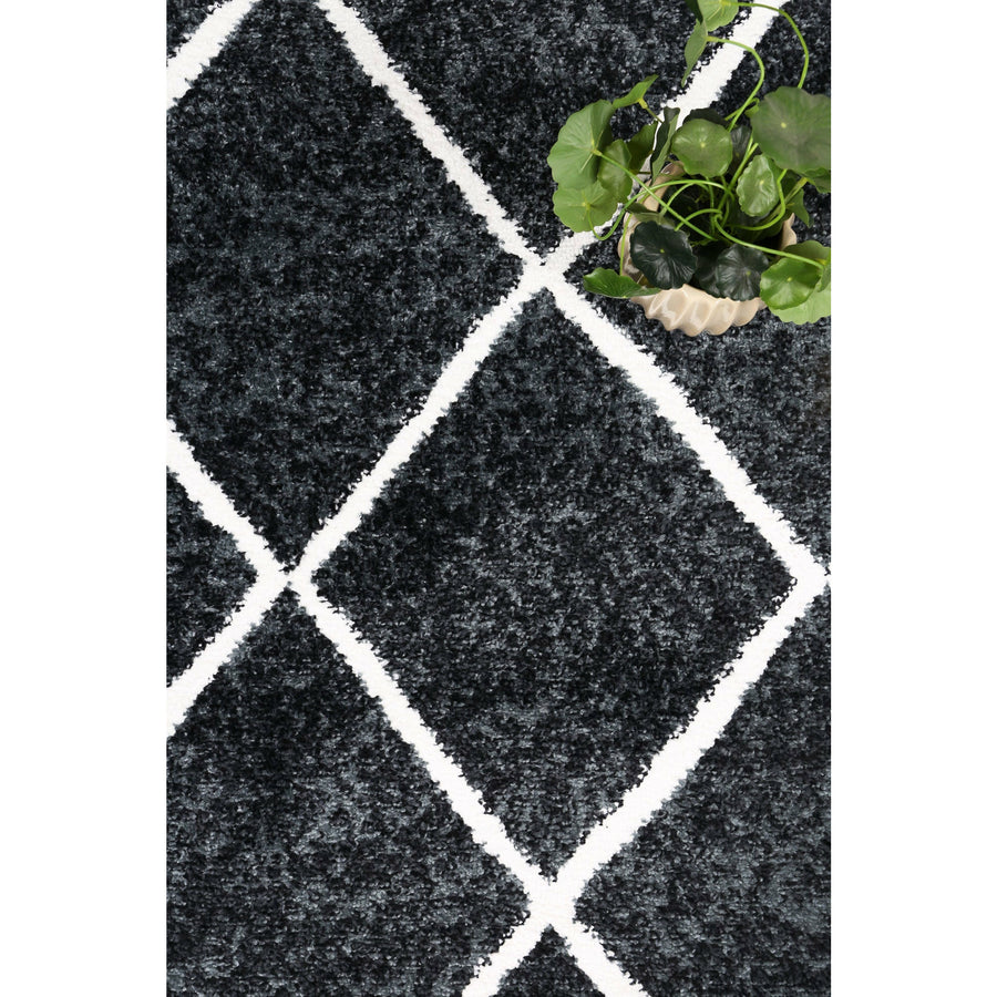 Windjana Diamond Charcoal Rug 200x290cm