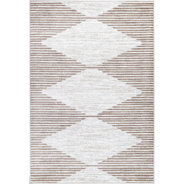 Windjana Abstract Diamond Latte Rug 200x290cm