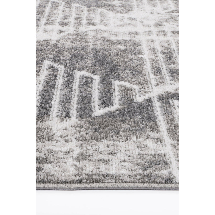 Windjana Transitional Geometric Silver Rug 200x290cm