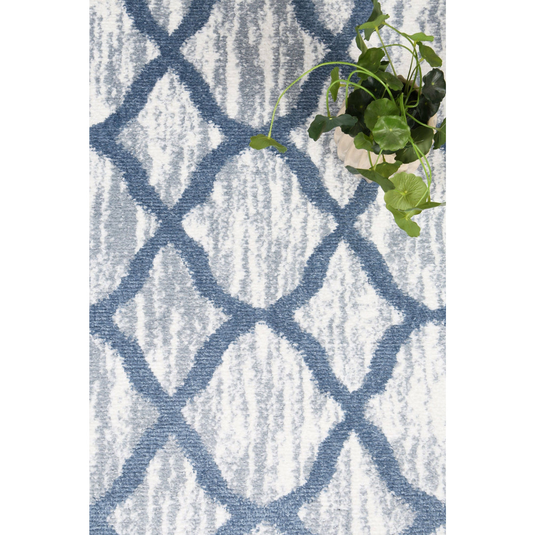 Windjana Lattice Blue Rug 200x290cm