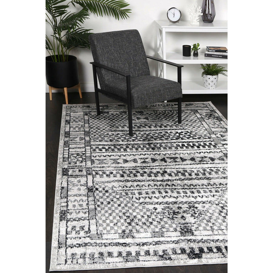 Windjana Tribal Charcoal Rug 200x290cm