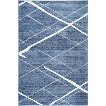 Windjana Abstract Stripe Blue Rug 240x330cm