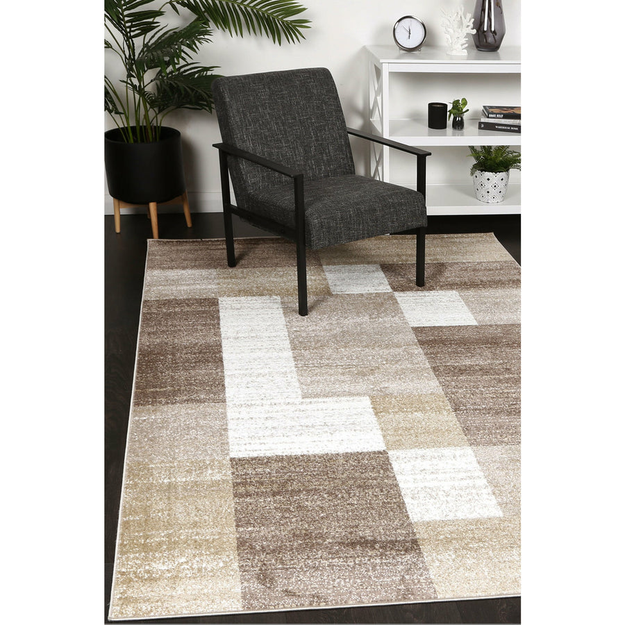 Windjana Abstract Geometric Beige Rug 240x330cm