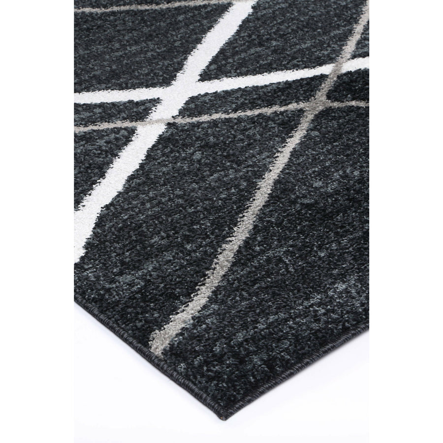 Windjana Abstract Stripe Charcoal Rug 280x380cm