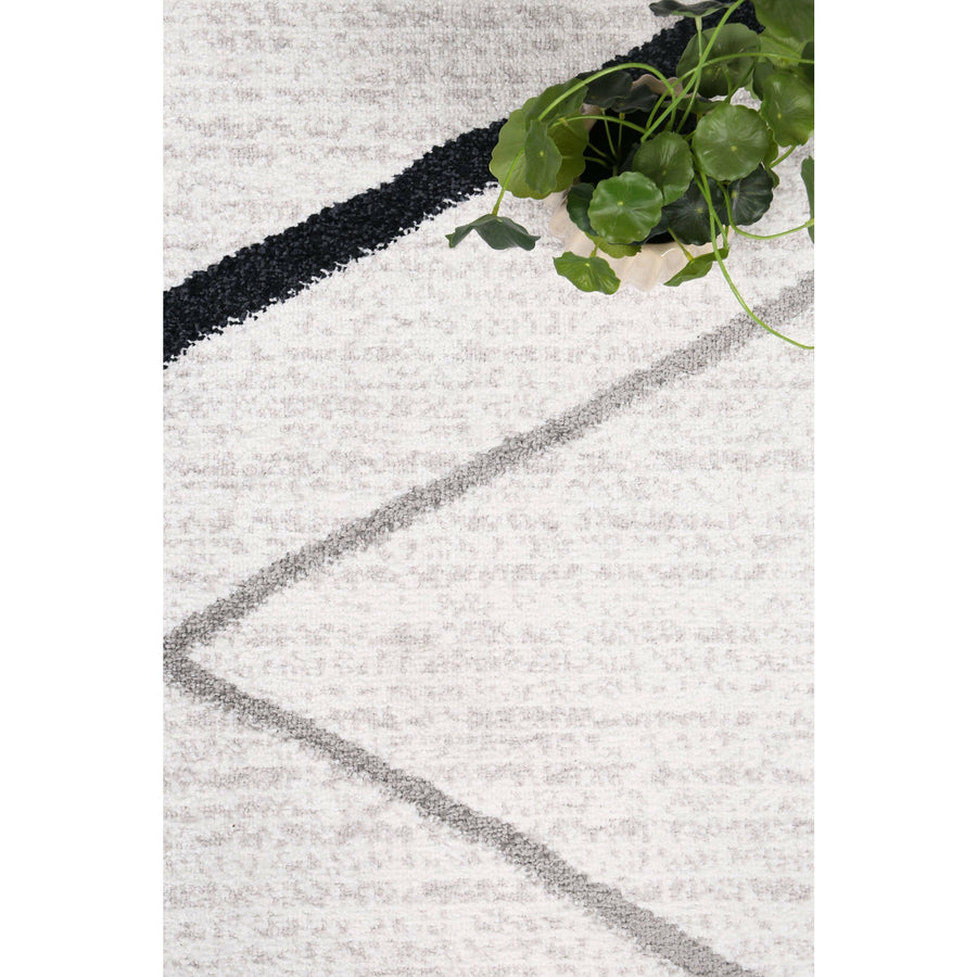 Windjana Abstract Stripe White Rug 280x380cm