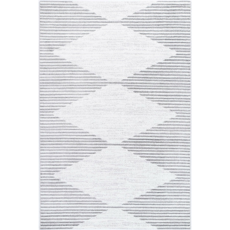 Windjana Abstract Diamond Silver Rug 280x380cm