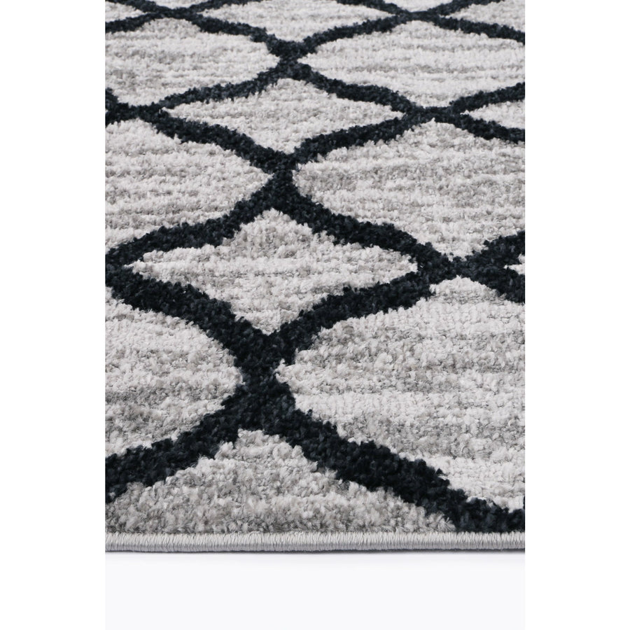 Windjana Lattice Charcoal Rug 280x380cm