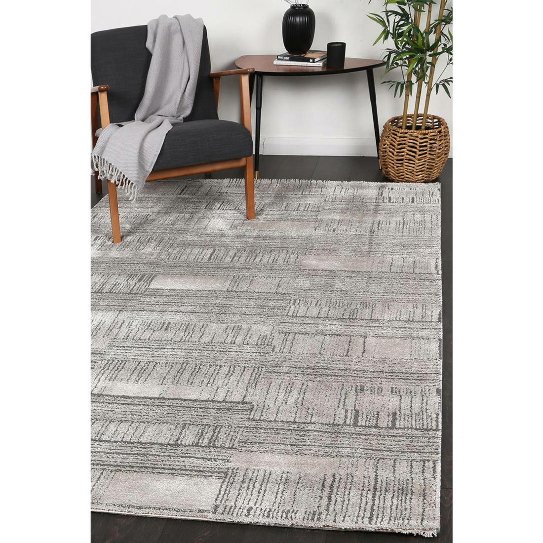 Verve Grey Brick Rug 200x290cm