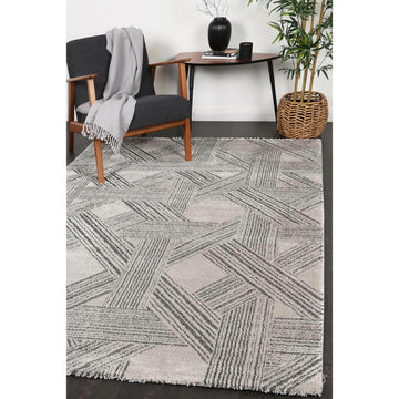 Verve Grey Geometric Rug 200x290cm