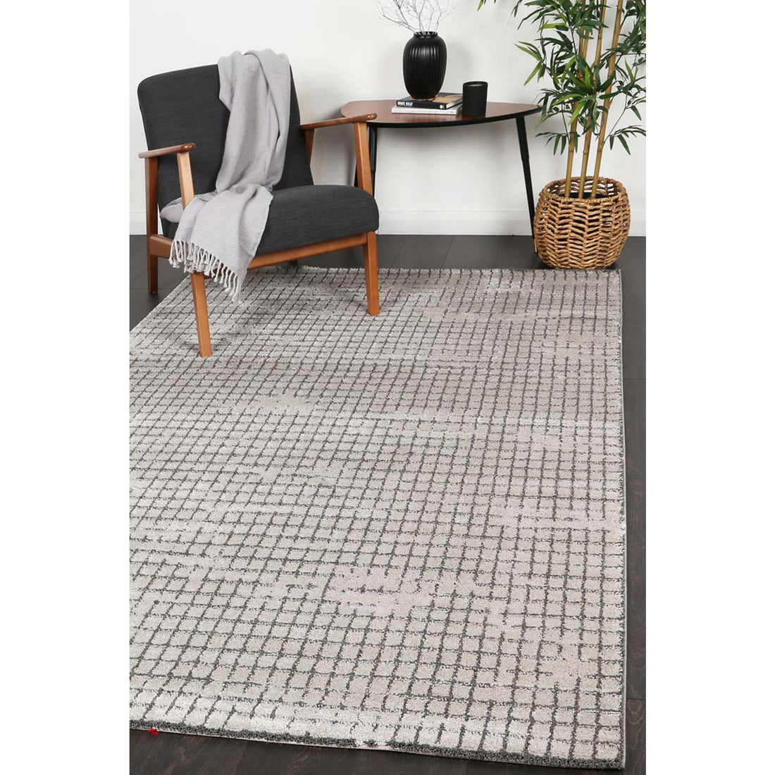 Verve Grey Cubic Rug 240x330cm