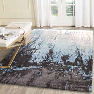 Morisot Blue Abstract Rug 240x330cm