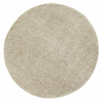 Alpine Shaggy Beige Rug 160x160 cm Round