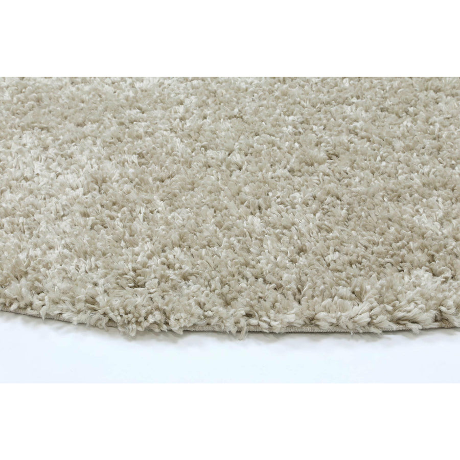 Alpine Shaggy Beige Rug 160x160 cm Round