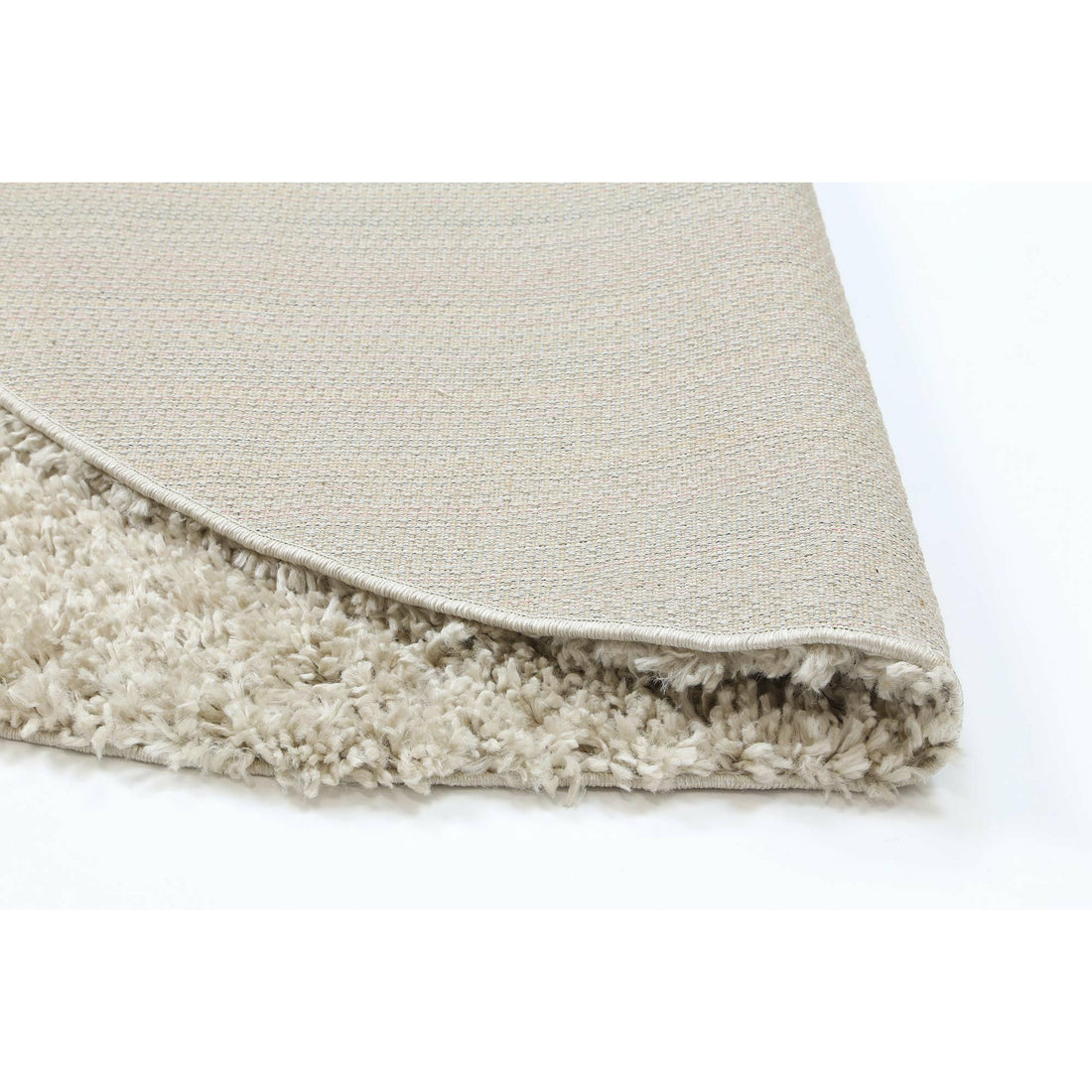 Alpine Shaggy Beige Rug 160x160 cm Round