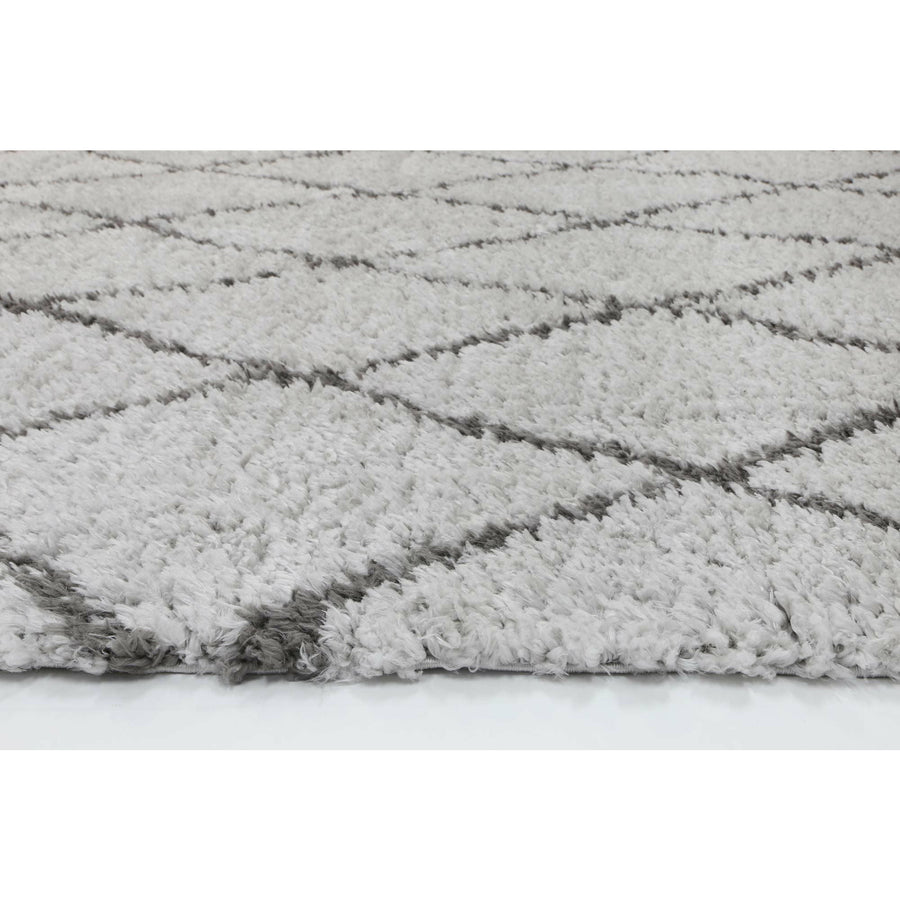 Moroccan Silver and Grey Diamond Rug 160X230cm