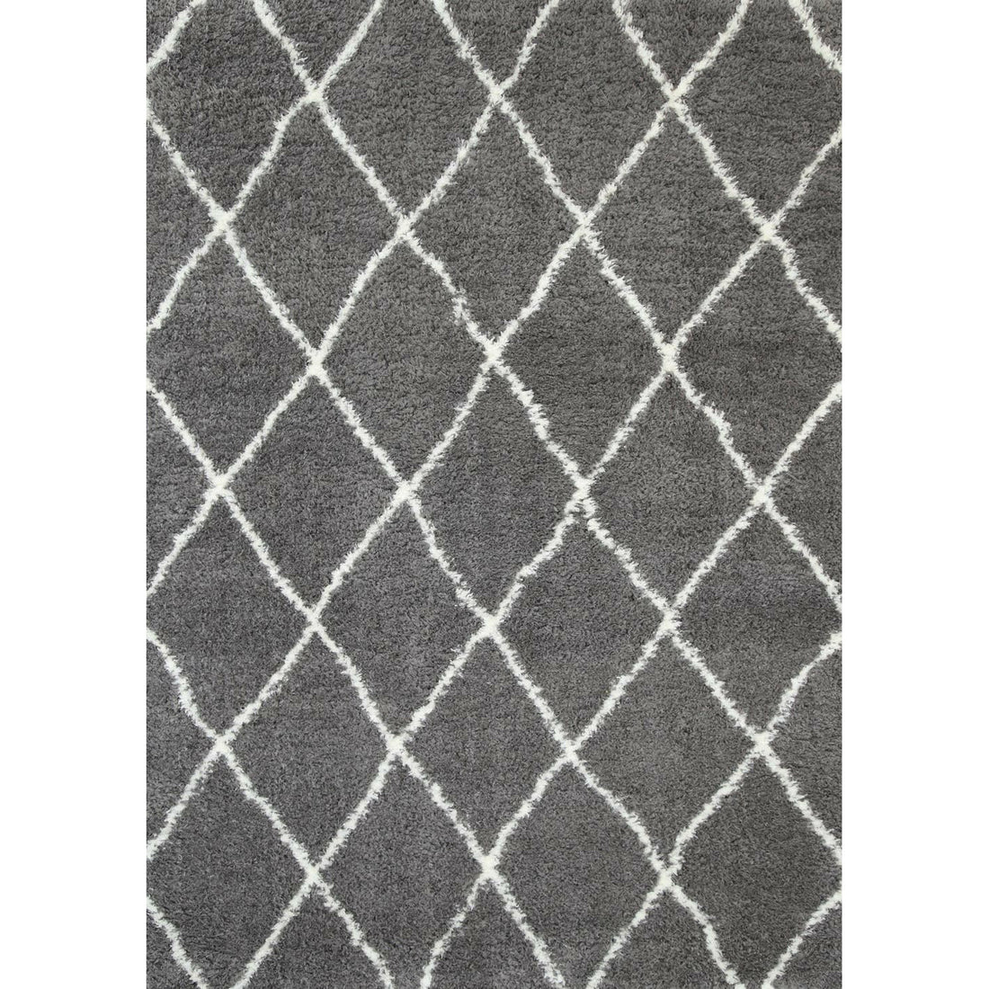 Moroccan Grey and Cream Diamond Rug 200X290cm