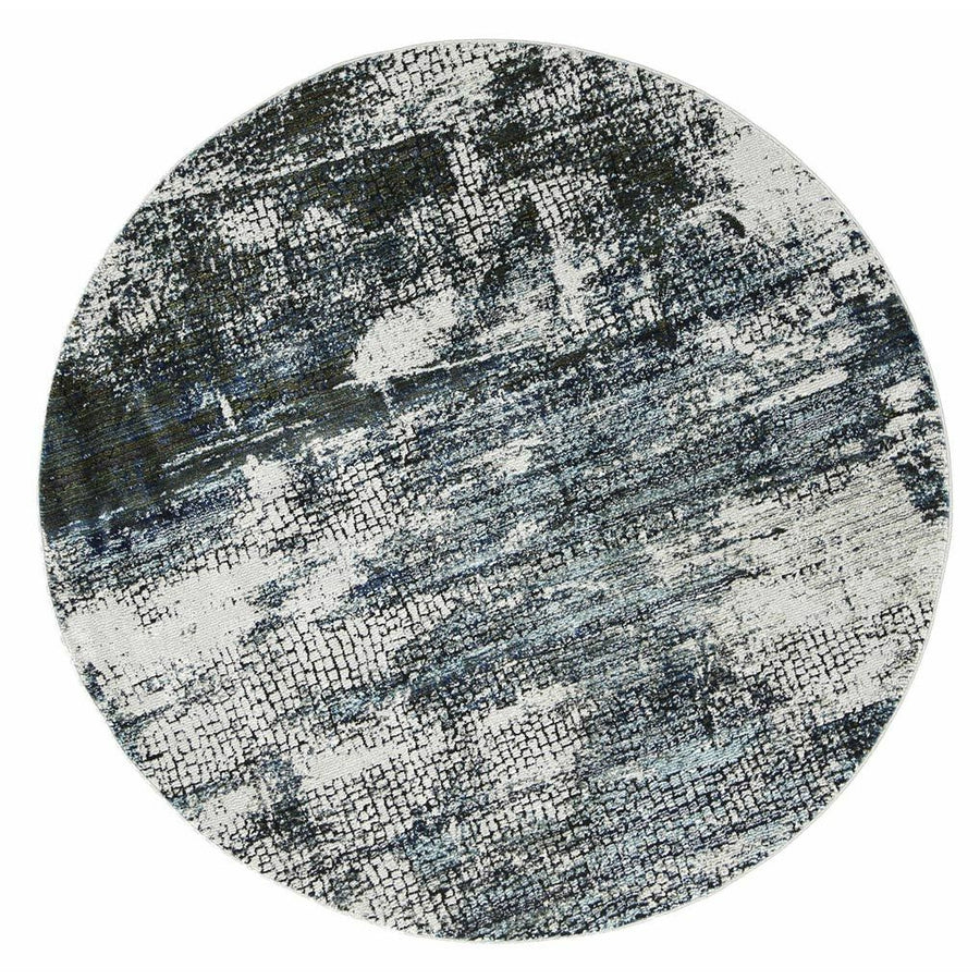 Roman Mosaic Modern Grey Turquoise Rug 200x290 cm