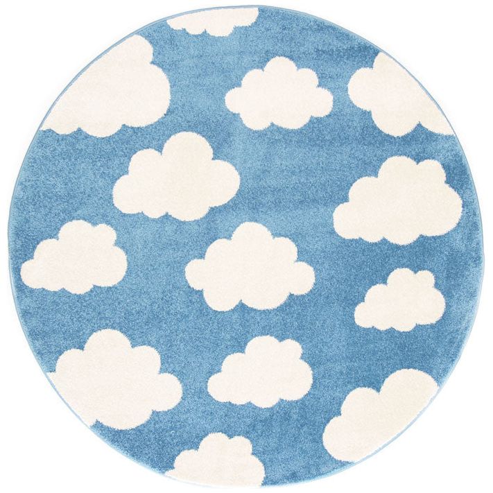 Piccolo Blue and White Cloud Kids Rug 120x170cm