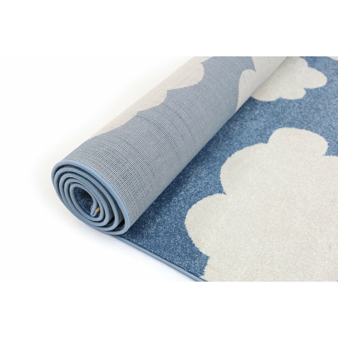 Piccolo Blue and White Cloud Kids Rug 120x170cm