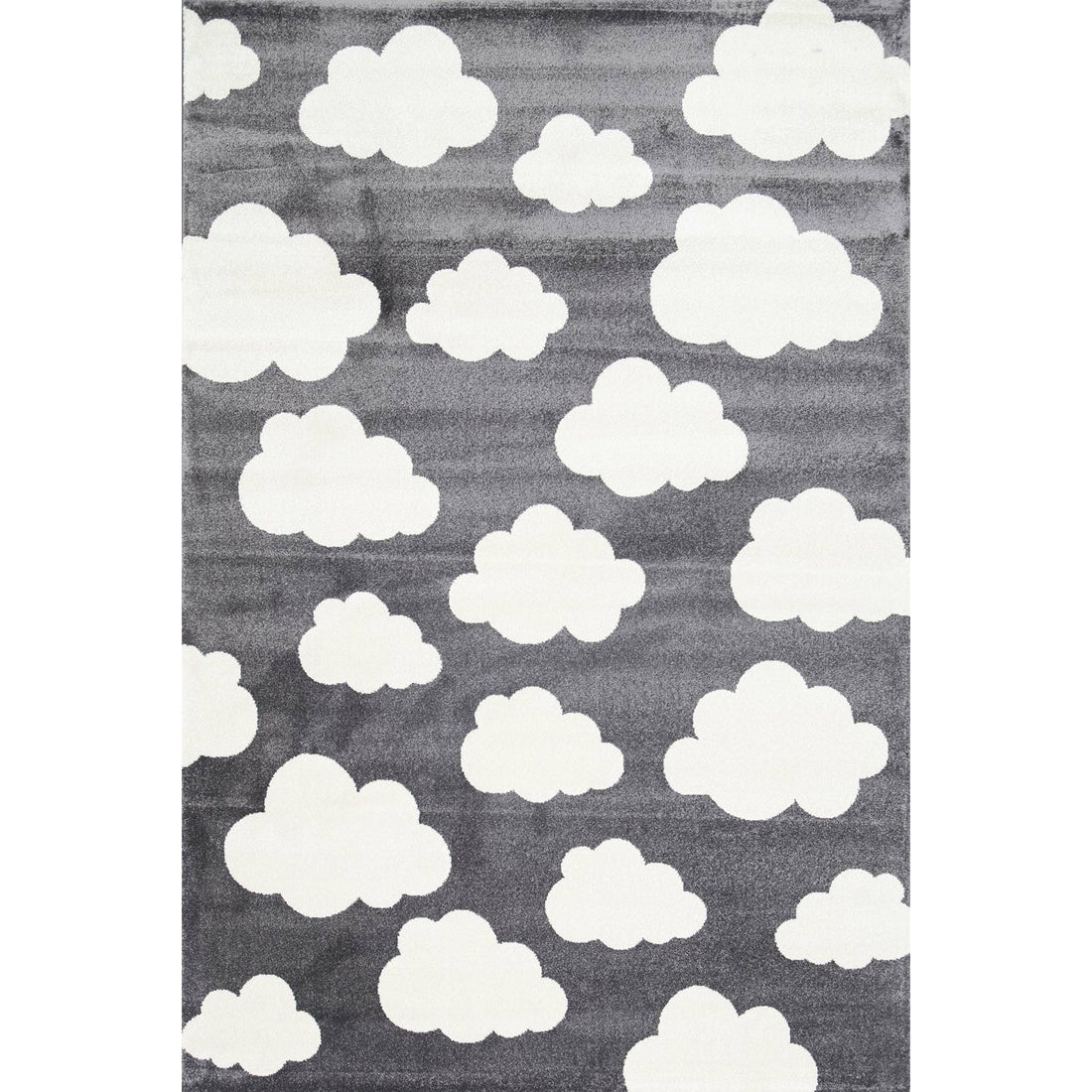 Piccolo  Dark Grey and White Cloud Kids Rug 120x170cm