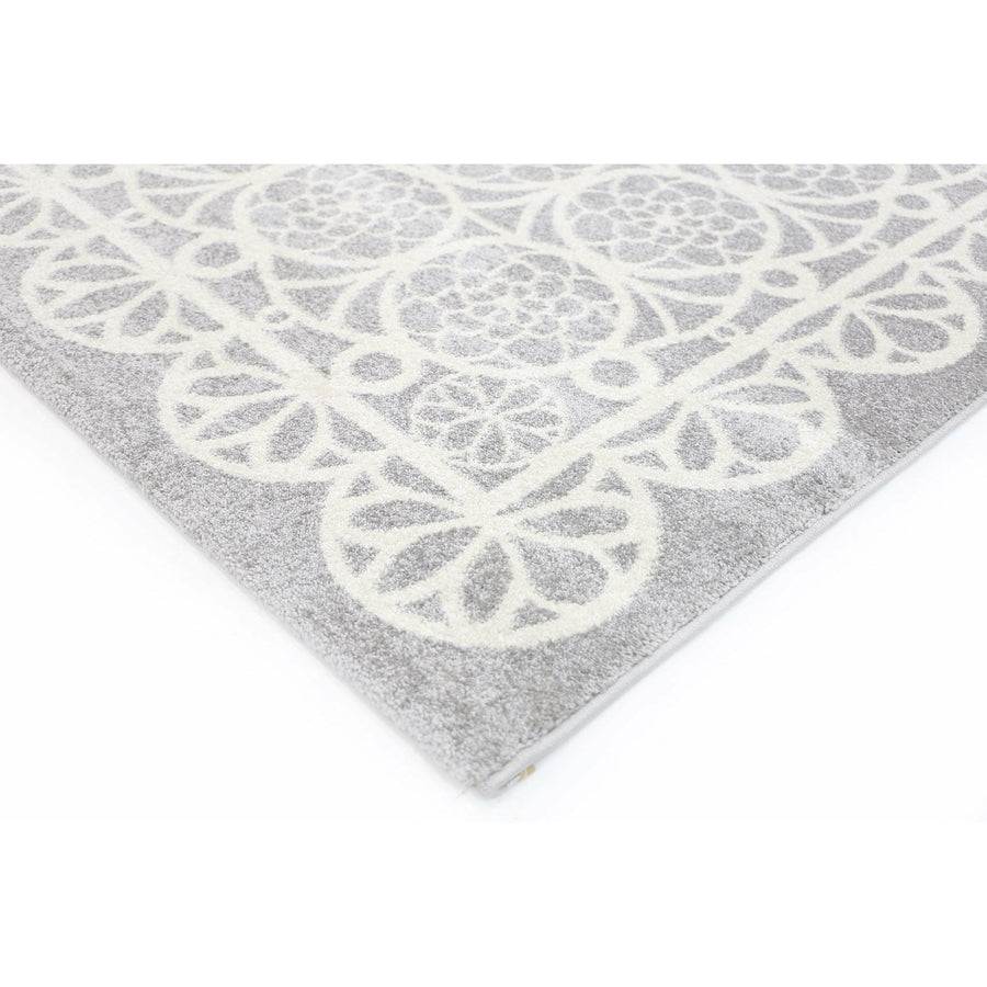 Piccolo  Grey and White Doily Kids Rug 120x170cm